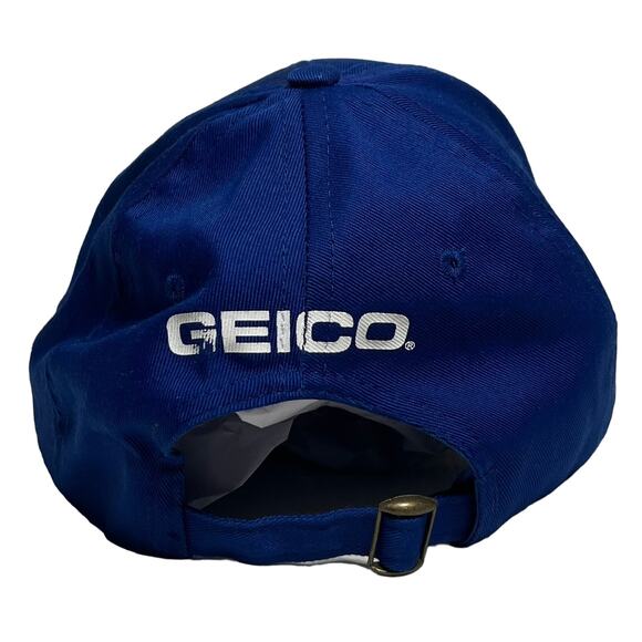 Blue Geico Adjustable Ball Cap White Embroidered Gecko Adult One Size - Picture 3 of 5